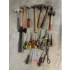 Image 1 : Lot of Assorted Tools including Hammers, Screwdrivers, and Hatchet