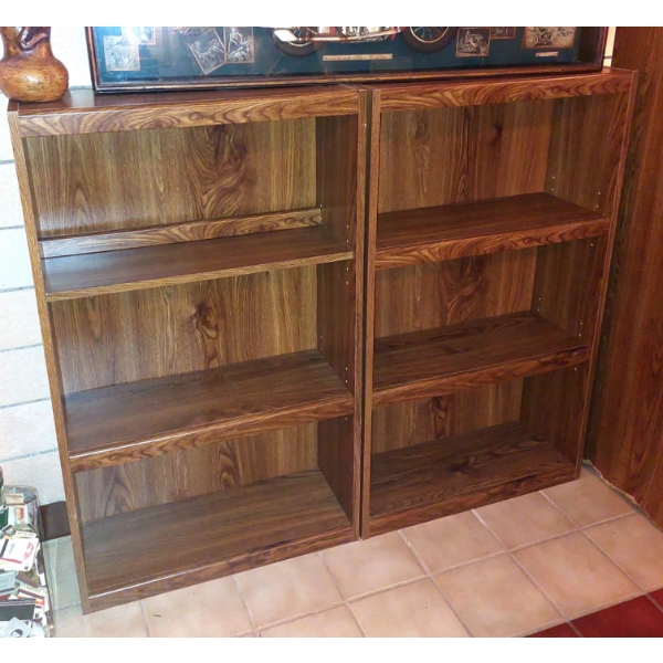 Set Of 2 Bookcases Offered Together As Shown - 25 W x 10 D x 41 T Each Excellent Condition 
