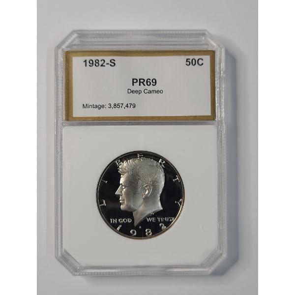 PCI PR69 DCAM 1982-S Kennedy Half Dollar