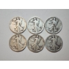 Image 1 : Assorted Years Silver Walking Liberty Half Dollars Face Value: $3.00