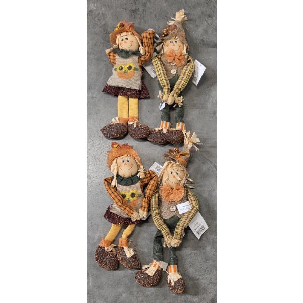 Brand New! Four Adorable Scarecrow Decoration Dolls 