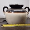 Image 12 : Two Vintage Stoneware Crocks or Bean Pots Each With Two Handles & A Lid ~ 3 Quart & Likely 5 Quart
