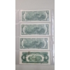 Image 7 : (3) 1976 $2 First Day Of Issue $2 Bank Notes & (1) Series 1928 E Red Seal $2 Bank Note - FV $8.00