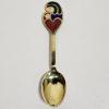 Image 1 : 1968 Danish A. Michelsen Sterling Silver Gold Plated Enamel Henry Heerup Christmas Spoon (46.7g)