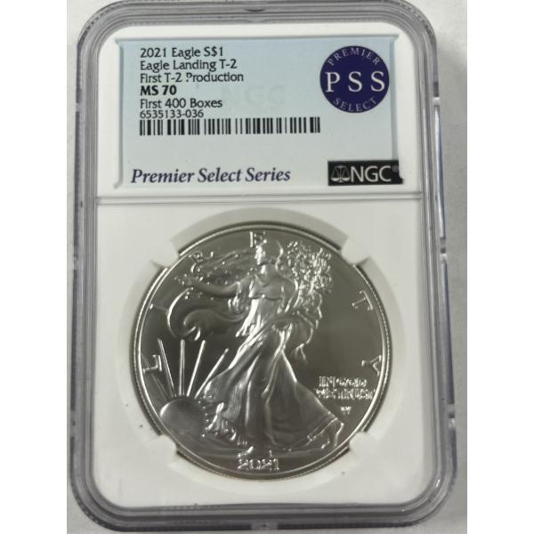 2021 United States American Silver Eagle .999 Fine Silver Troy Ounce Coin -
Graded NGC - MS 70