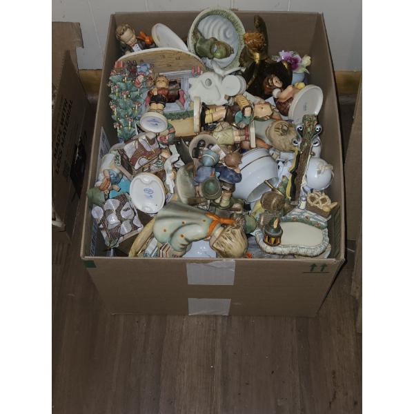 *Pick Up At Louisville Home - No Shipping Available* Box Of Ceramic Figurines, Mostly Vintage Hummel