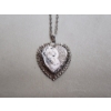 Image 2 : Sterling Silver Rhodium Finish Locket Heart Necklace 18in, Total Weight 7.1g