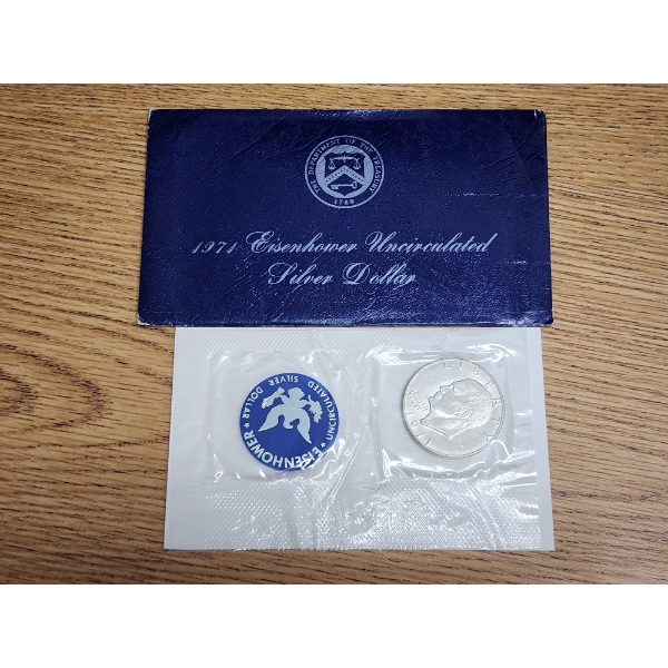 1971 Eisenhower Uncirculated 40% Silver Dollar
