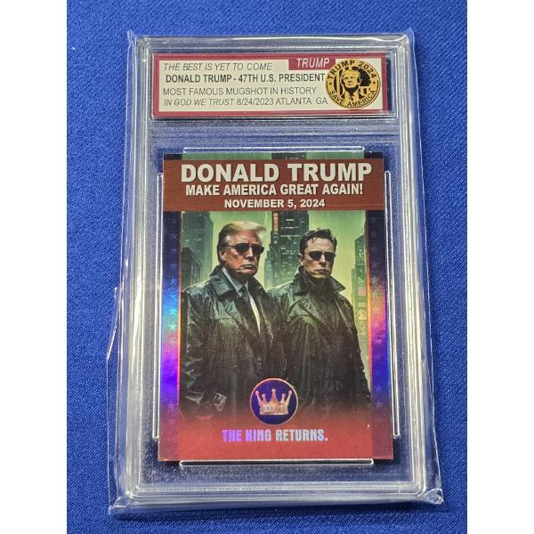Donald Trump ft. Elon Musk 2024 Campaign Presidential Collector Card - Graded Trump 10