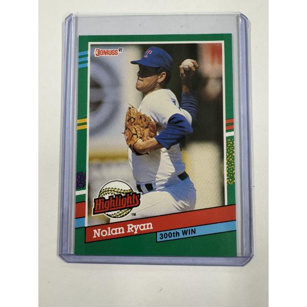 1991 Donruss Nolan Ryan 300th Win Baseball Card - High Grade Card