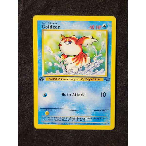 Goldeen 53/64 1st Edition Vintage Jungle Set Pokemon Trading Card