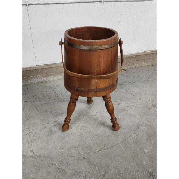 Vintage Wooden Firkin Bucket - Basketville Putney Vermont