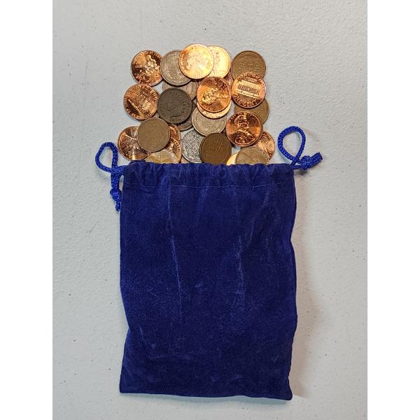 Assorted U.S Cents: Mixed Dates & Types (Indian Head, Wheat, Bicentennial, & More) Approx FV: $1.00