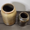 Image 3 : Two Smaller Stoneware Crocks ~ D.Miller Stamp & Unstamped ~ One Standing 11 Inches Tall & One 7 In.