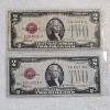 Image 1 : Two Series 1928 D $2 United States Notes FV: $4.00