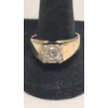 Image 1 : Impeccable Men's 14K Gold Ring With Genuine Solitaire Style .97Ct Diamond - Size 11.5 - Weight: 6.6g
