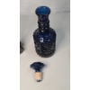 Image 2 : Vintage 6 Finger Twisted & Swung Glass Vase With Plum Swirl & Jim Beam 1970's Decanter