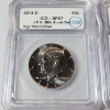 Image 3 : 2014-D/P JFK 50th Anniversary 2-Coin Set High-Relief, Clad Half Dollars ICG SP67