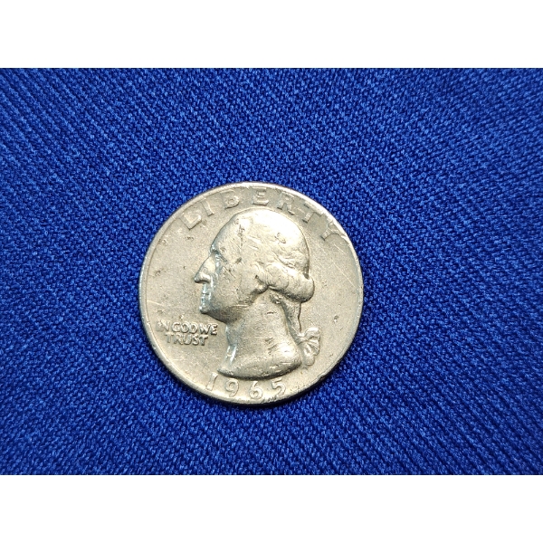 OFF CENTER ERROR 1965 United States Washington Quarter 