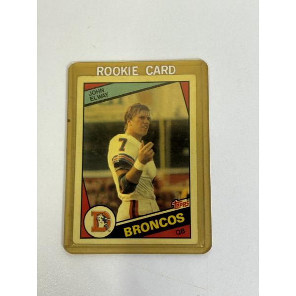 Rookie Card - John Elway Denver Broncos - Topps Football Card in Clear Sleeve 