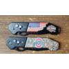 Image 2 : (2) Ohio State University & Harley Davidson OTS Push Button Switchblade Knives