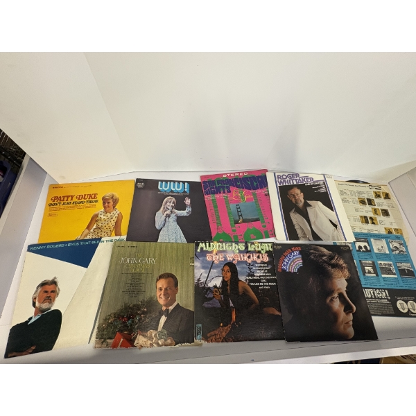 10 Various Records - Includes Kenny Rogers - John Gary Christmas Album - Patty Duke - Lulu! Etc
