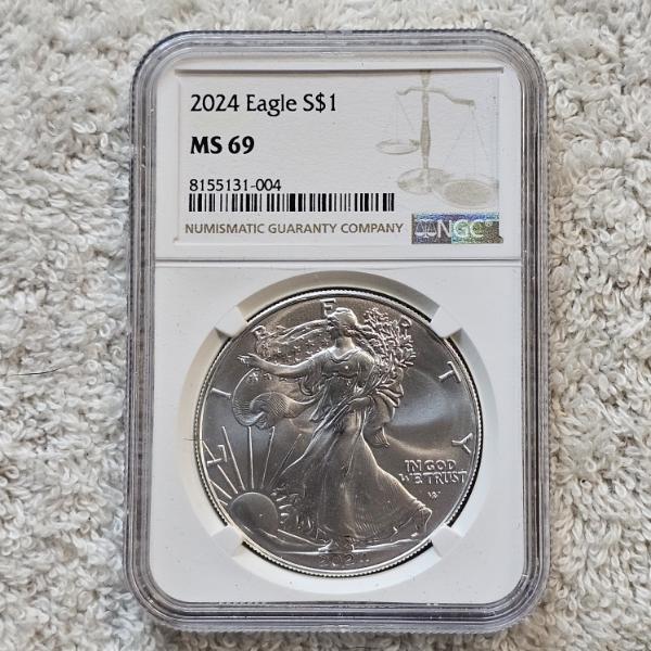 NGC MS69 Graded 2024 .999 Fine Silver 1oz. Eagle