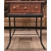 Image 1 : End Table with Drawer - Comes with Custom Cut Glass Top, not pictured