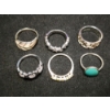 Image 4 : Stunning Sterling Silver Rings Ft. Turquoise Stone & More  - Total Weight: 17.9 Grams