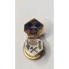 Image 2 : Unique & Rare Gold Filled Blue Enamel Masonic Flip-hinge Lapel Pin - 1.3g