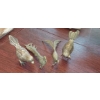 Image 2 : Vintage Metal Table Decor  - White Metal Birds &  Brass Pheasants