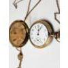 Image 5 : Gold-Filled Pocket Watch -Engraved Back & Photo, Adjustable Chain - Gorgeous Piece