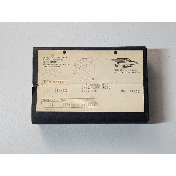United States 1971 Proof Set in Sealed Box as Mailed by U.S. Mint