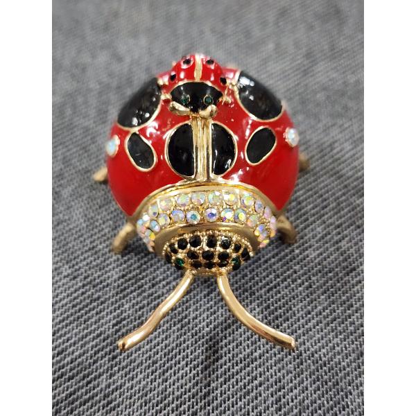 Unique Ladybug Trinket Jewelry Box 