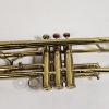 Image 3 : Vintage Raw Brass B-Flat Piston-Valve Trumpet with Silver-Rimmed Bell with Storage Case