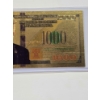 Image 3 : President Donald Trump Gold Foil Plated $1000 Dollar Bill MAGA Novelty Bill - In Sleeve