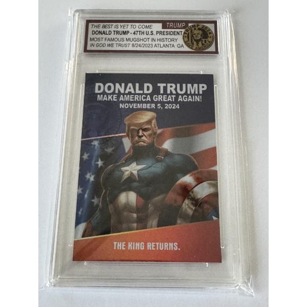 Rare Donald Trump Captain America 2024 Campaign Presidential Collector Card