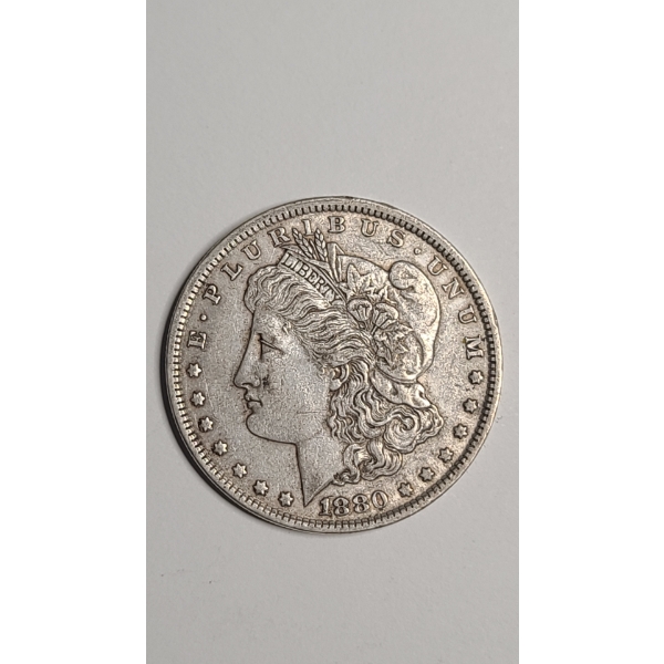 United States 1880 90% Silver Morgan Dollar - VF Condition 