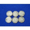 Image 2 : x6 1941 British 3 Pence Silver Coins ASW: 0.042 oz Each