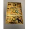 Image 1 : 3 - Large Pokemon 24K Gold $10,000.00 Bills - All Mint Condition