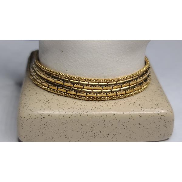 14K Gold 8.5" Mesh Cuff Bracelet - Weight: 12.5g