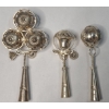 Image 2 : (3) Beautiful Antique Victorian Sterling Silver Baby Rattle/Whistles - Total Weight: 62.3g