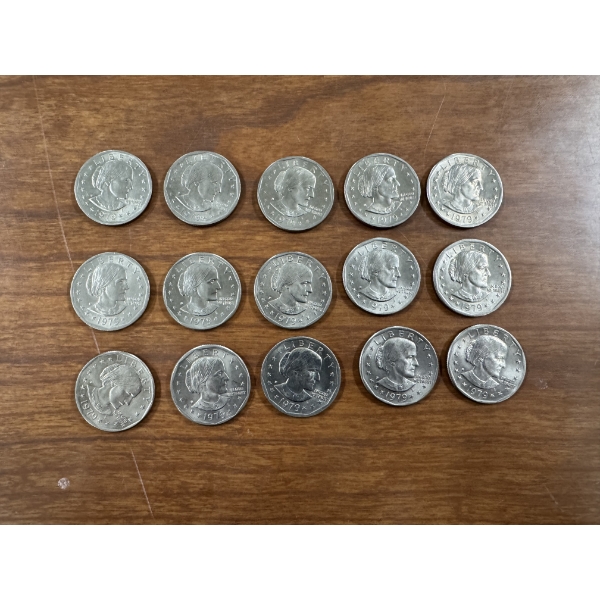 15 - United States Susan B. Anthony dollar Coins - Mint Condition