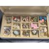 Image 6 : Vintage Velvet Look Jewelry Case With Beautiful Collection Of Costume Pieces Including Earrings, Pin