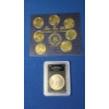 Image 1 : 1976 Authenticated Brilliant Uncirc Eisenhower Dollar & Free For You U.S President Solid Brass Coins