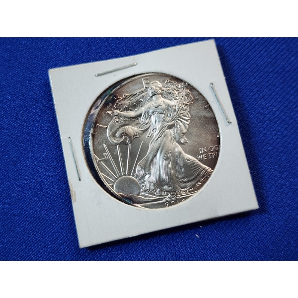 2014 American Silver Eagle with Toning - 1 oz .999 Fine Silver 
