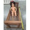 Image 1 : 1970's Doll, 2ft Wooden Cradle & Vintage Cabbage Patch Doll