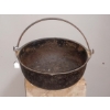 Image 1 : Antique Cast Iron 11 Inch Round w Handle Fireplace Pot - 5" Height  - No Issues