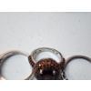 Image 5 : Sterling Silver Heart and Flower Pin and 3 Rings - Total Weight: 27.7g