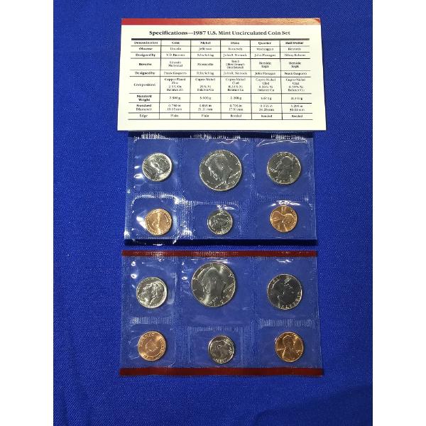 1987 United States Mint D& P Uncirculated Coin Set - 12 Coins w/ Original Packaging & COA